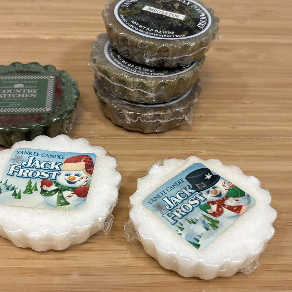 New Yankee Candle 6 Lot Mistletoe Jack Frost Pine scented Tarts Wax Melts